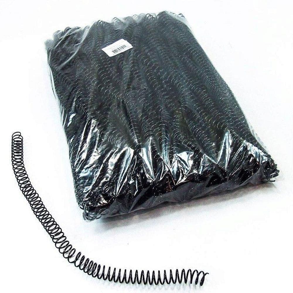 Espiral Para Caderno 12 Mm Preto Com 100 Unidades