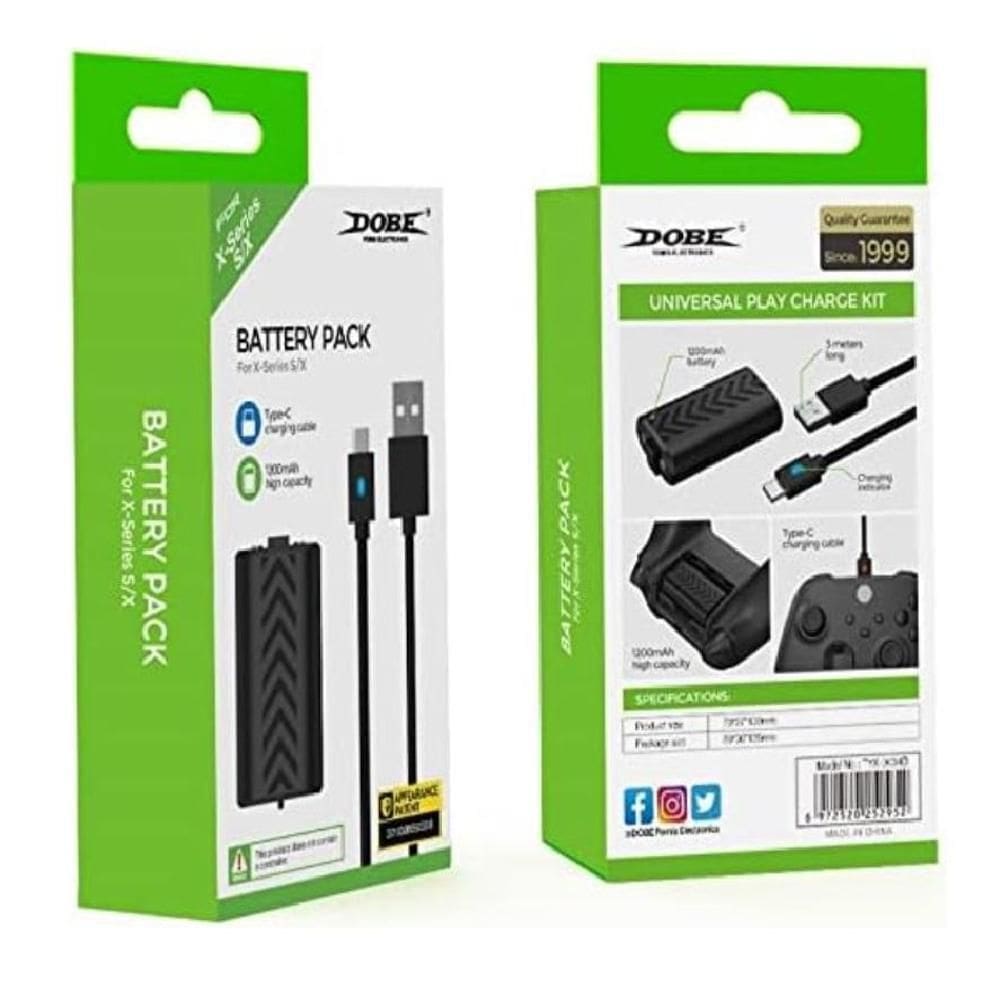 Bateria Recarregável Para Controle X box Series S / X + Cabo USB 3 Metros C/ LED