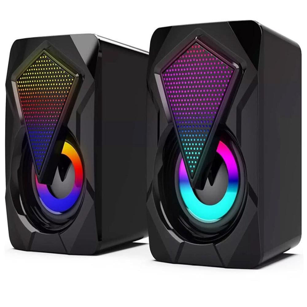 Caixa Caixinha De Som Gamer RGB Para Pc Notebook Tv 6w KP-Ro800