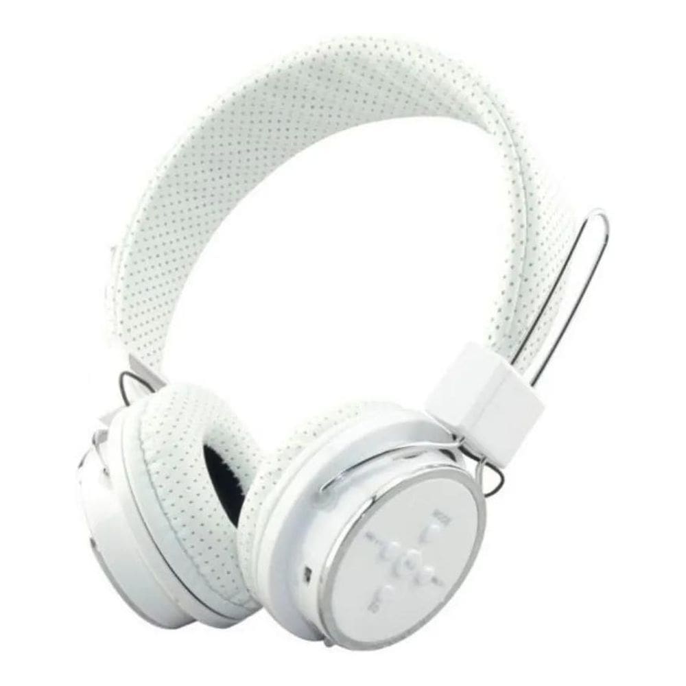 Fone De Ouvido Bluetooth Micro Sd Mp3 Rádio Fm Player - Branco