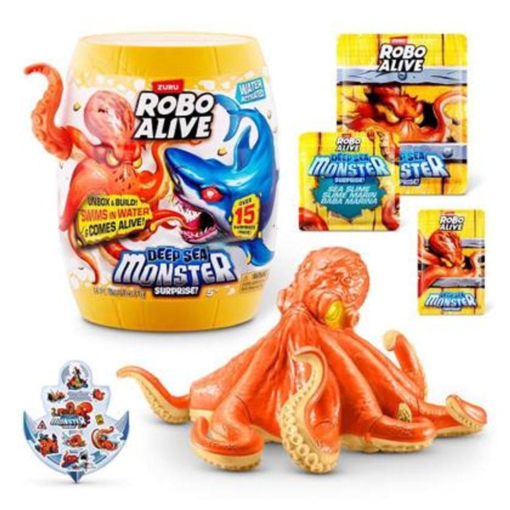 Monstro Do Fundo Do Mar Surpresa Polvo Robo Alive Candide 1146