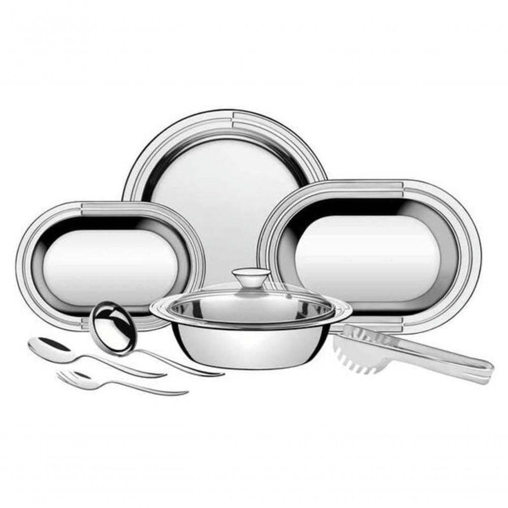 Jogo Para Servir Tramontina Ciclo Aço Inox 8 Peças