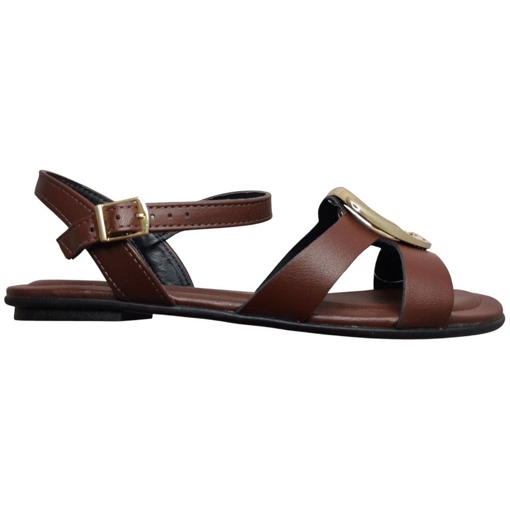 Sandália Feminina Beira Rio Conforto Tiras Dourado 8367.872