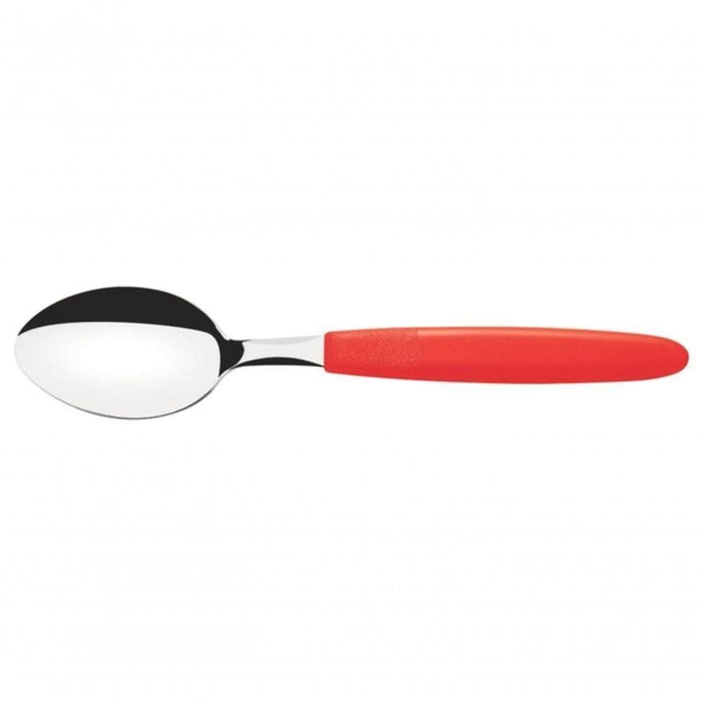 Colher Para Sobremesa Tramontina Ipanema Inox Vermelho