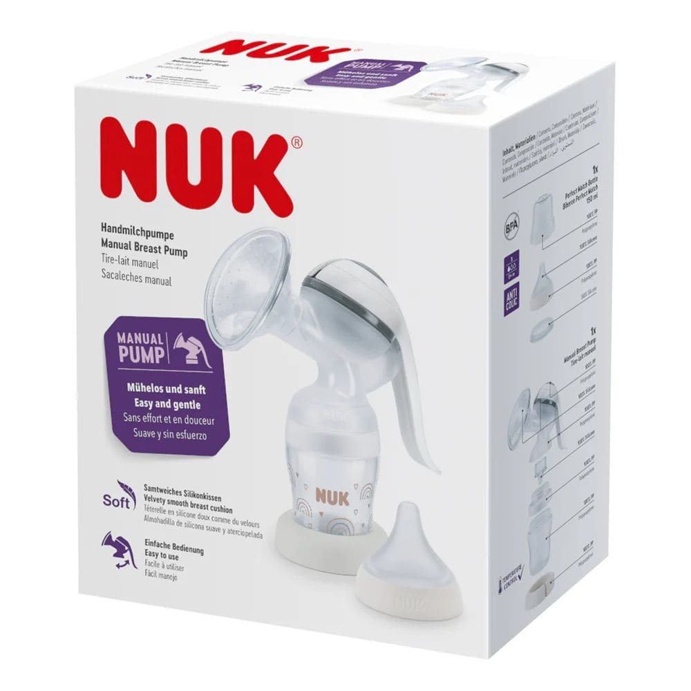 Bomba Extratora Nuk Perfect Match Tira Leite Materno Coletora Manual Breast Pump