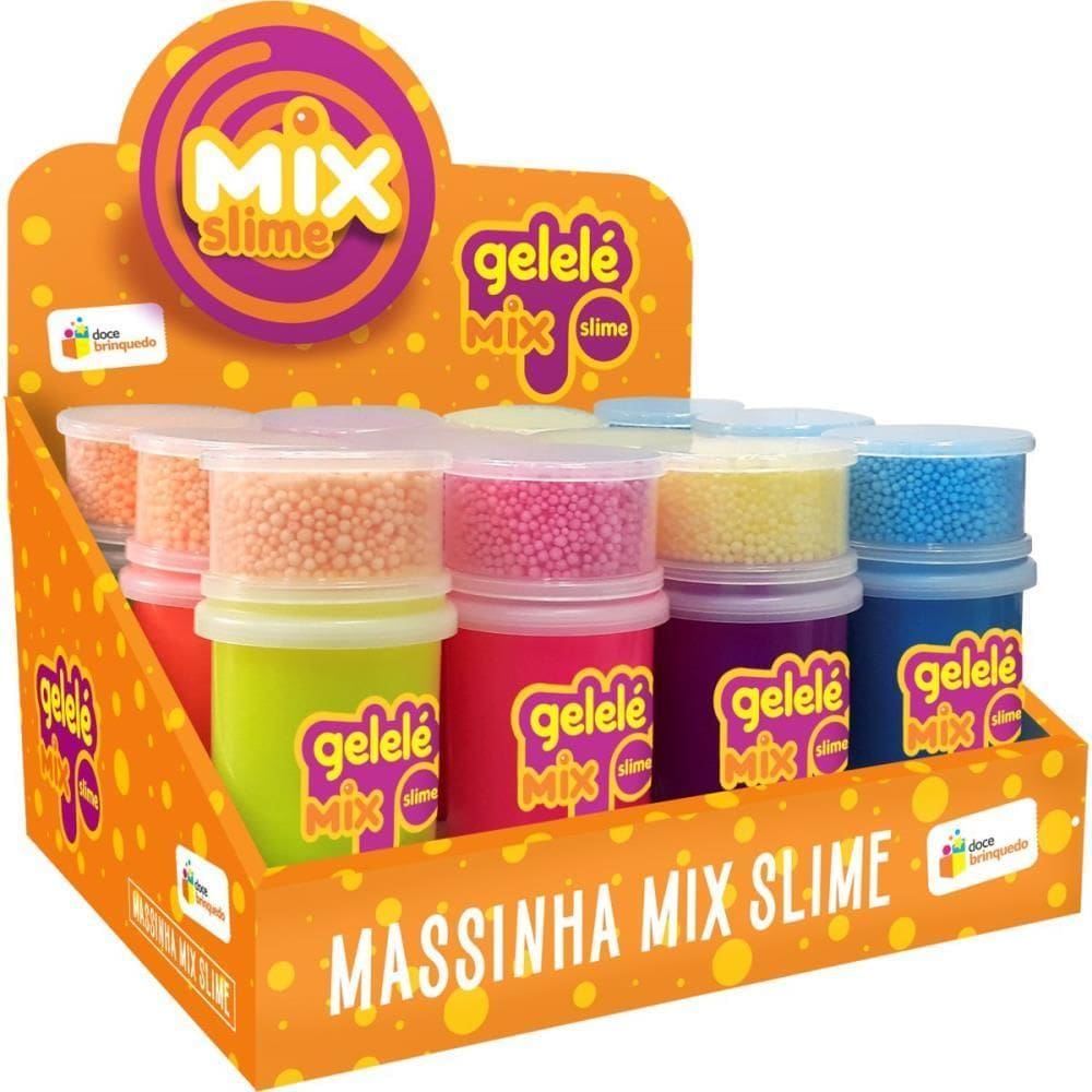 Slime Gelele Slime Mix Foam Display Com 12Un