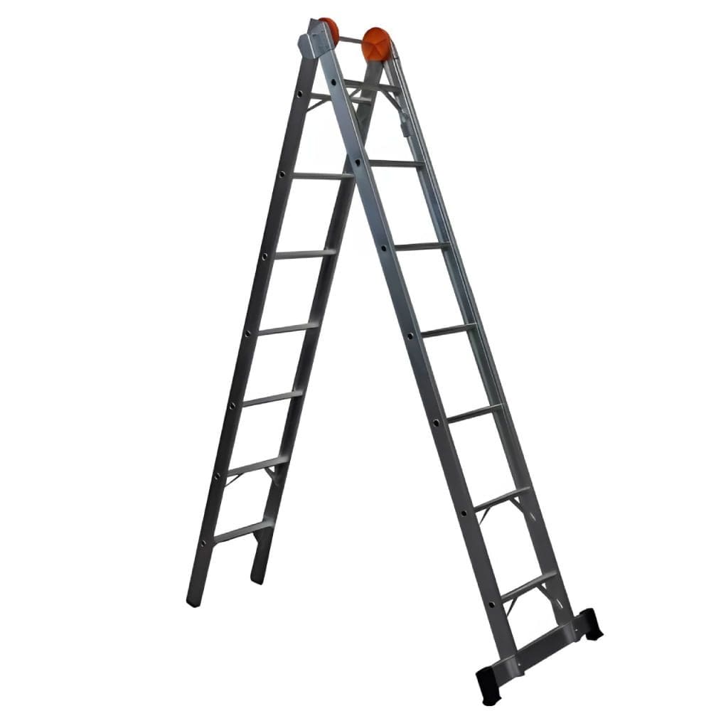 Escada Extensiva de Alumínio com Acessórios em Polipropileno 9 Degraus Antiderrapantes - ENE009 - AGATA
