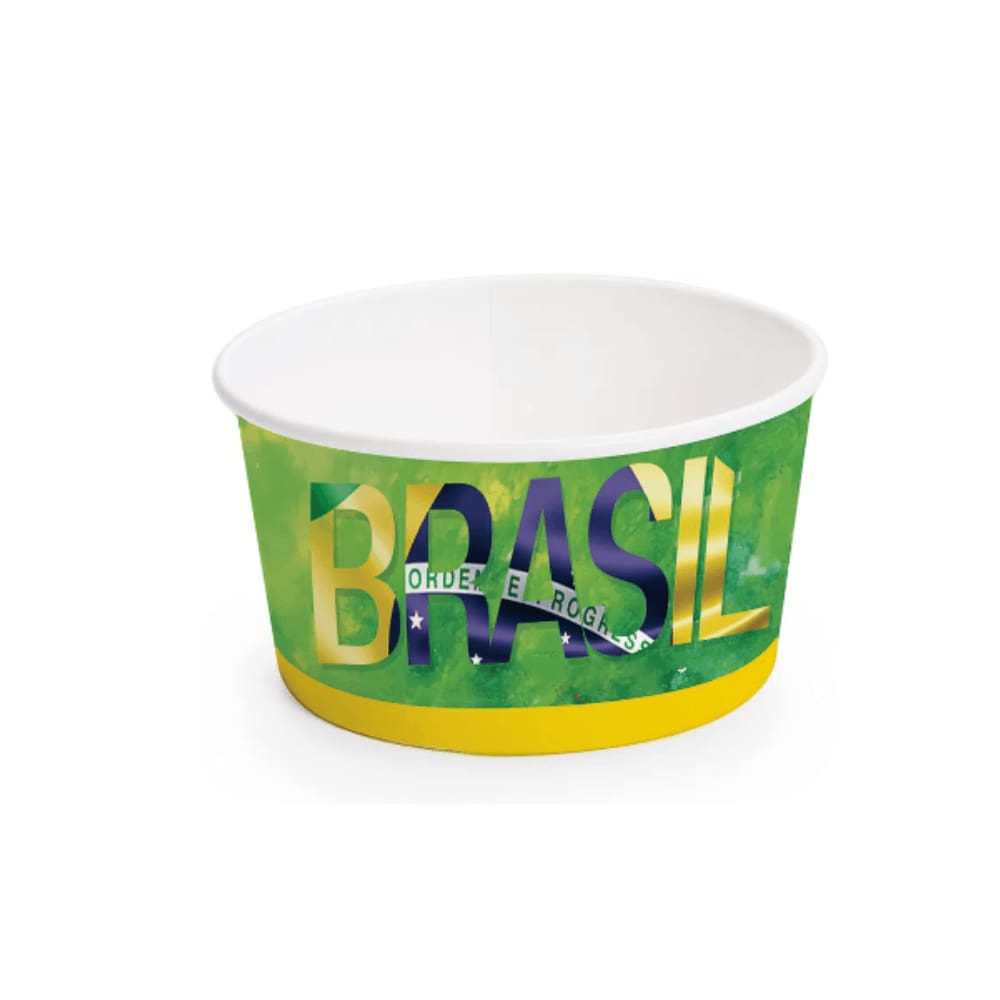 Bowl de Papel Descasrtável Vai Brasil 180ml Cromus