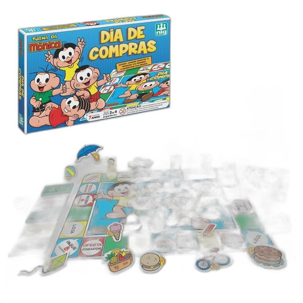 Jogo Tabuleiro Infantil Turma Da Mônica Dia Compras Nig