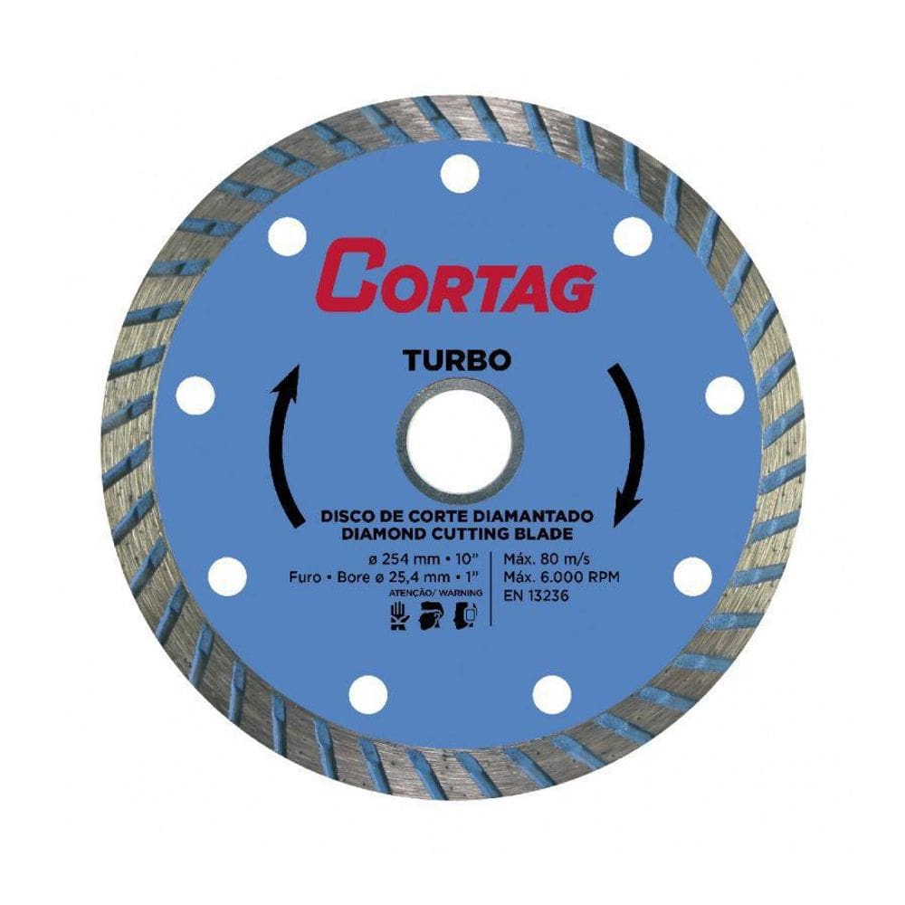 Disco de Corte Turbo 254mm - Mármore e Granito