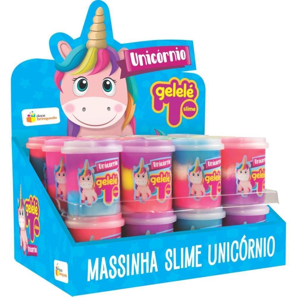 Slime Gelele Slime Pote Unicórinio Display Com 24Un