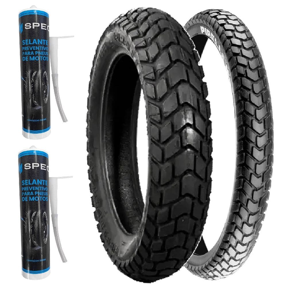 Par De Pneus MT 60 90/90-19 110/90-17 PIRELLI Bros Crosser Xre FLY + SELANTES PNEU SPEC 300ML