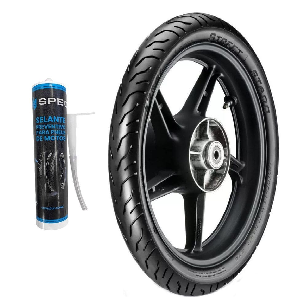 PNEU TRASEIRO 100/90-18 ST600 USO SEM CAMARA 56P VIPAL STREET Titan 160 Cbx 200 + SELANTE