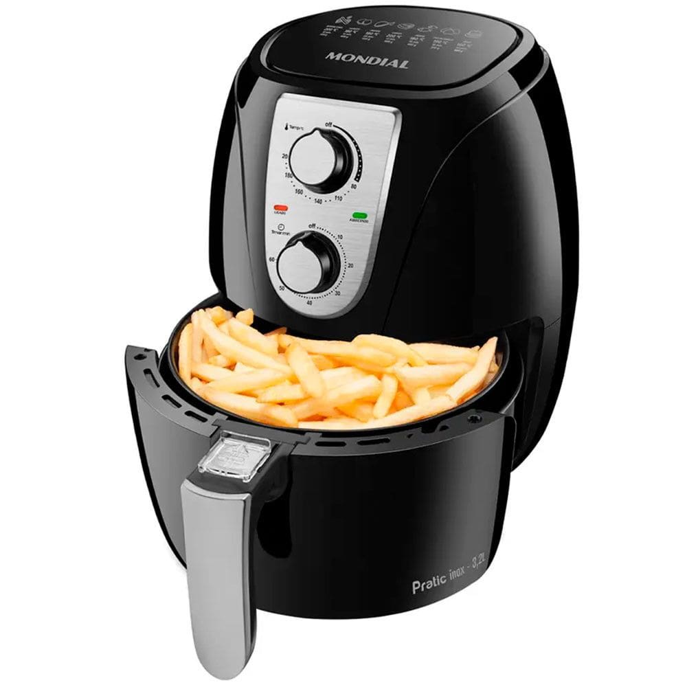 Fritadeira Elétrica Air Fryer Mondial Pratic AF-34 3,2L 1200W com Timer
