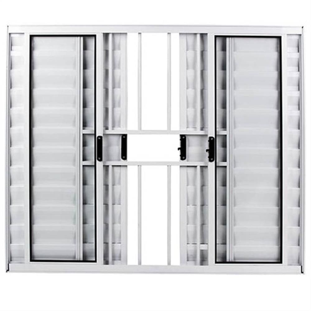 Veneziana de Alumínio Branca 6 Folhas 100x120cm com Grade - FACCE