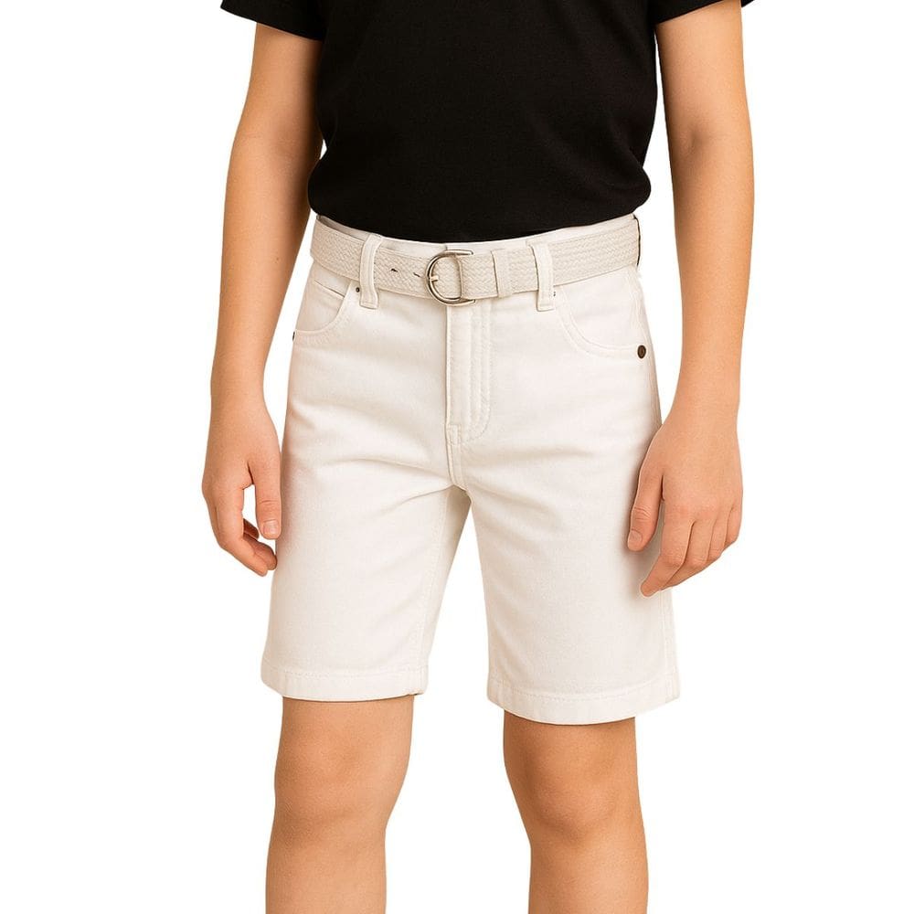 Shorts Infantil jeans com Cinto Meninos Verão Festas