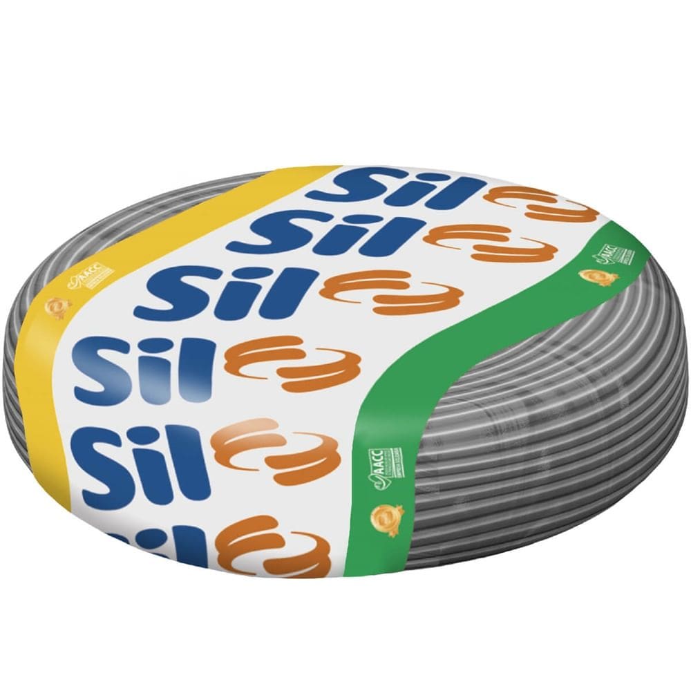 Cabo Flexsil 750 Volts 1,5mm Cinza com 100 Metros - 3.017 CZ - SIL