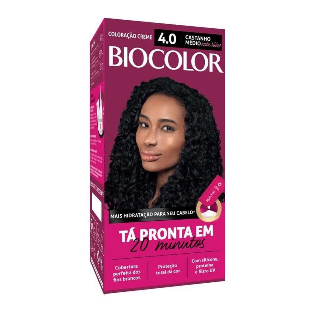 Tinta de Cabelo Biocolor Creme Mini Kit 4.0 Castanho Malicia