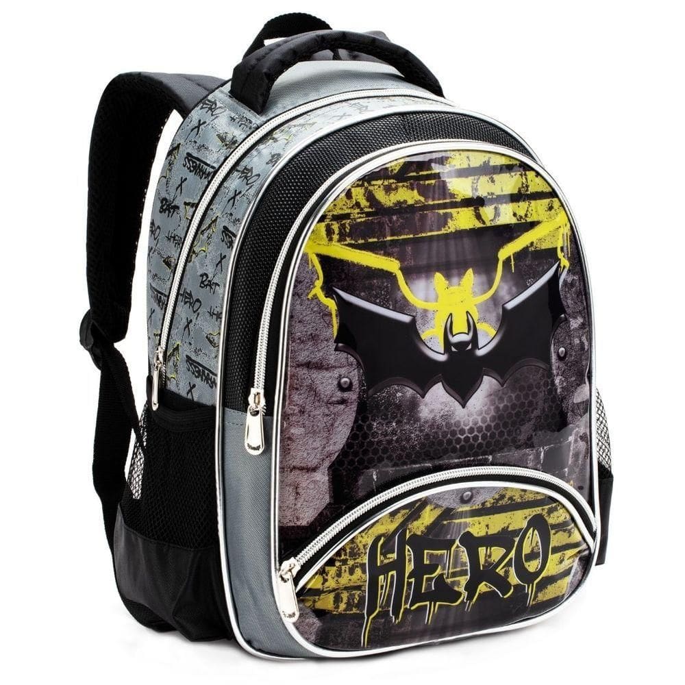 Mochila Costas Infantil Menino Batman Morcego Gotham Denlex