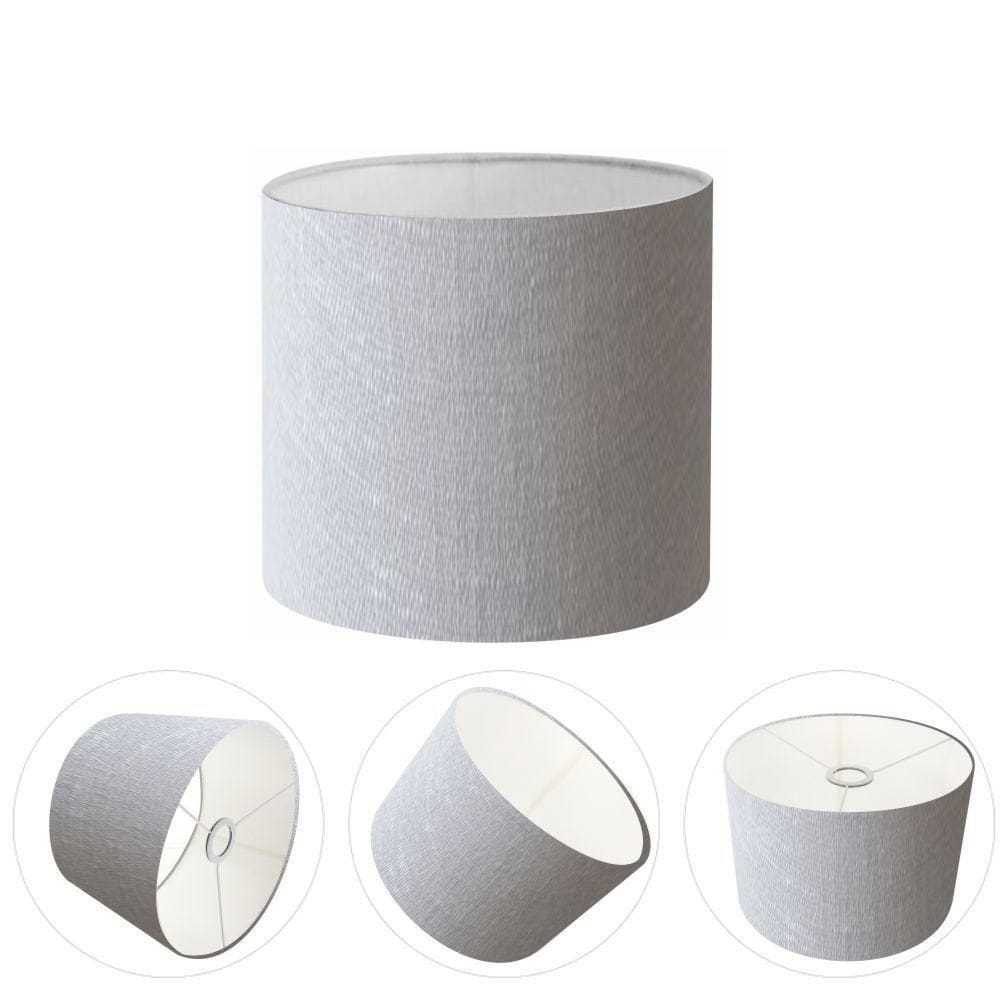 Cúpula Abajur Cilíndrica Cp-7005 ø18x18cm Rustico Cinza