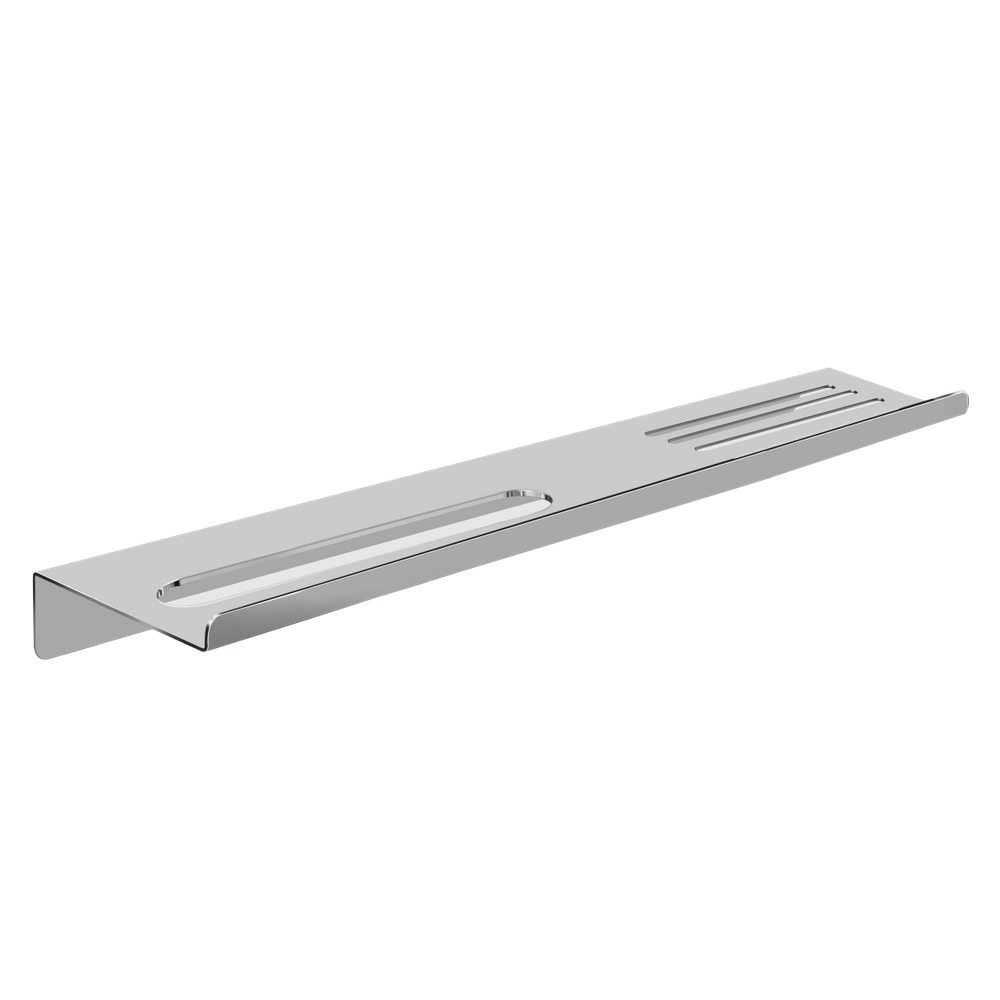 Prateleira Suporte Para Banheiro Escovado Grega Aço Inox 70cm