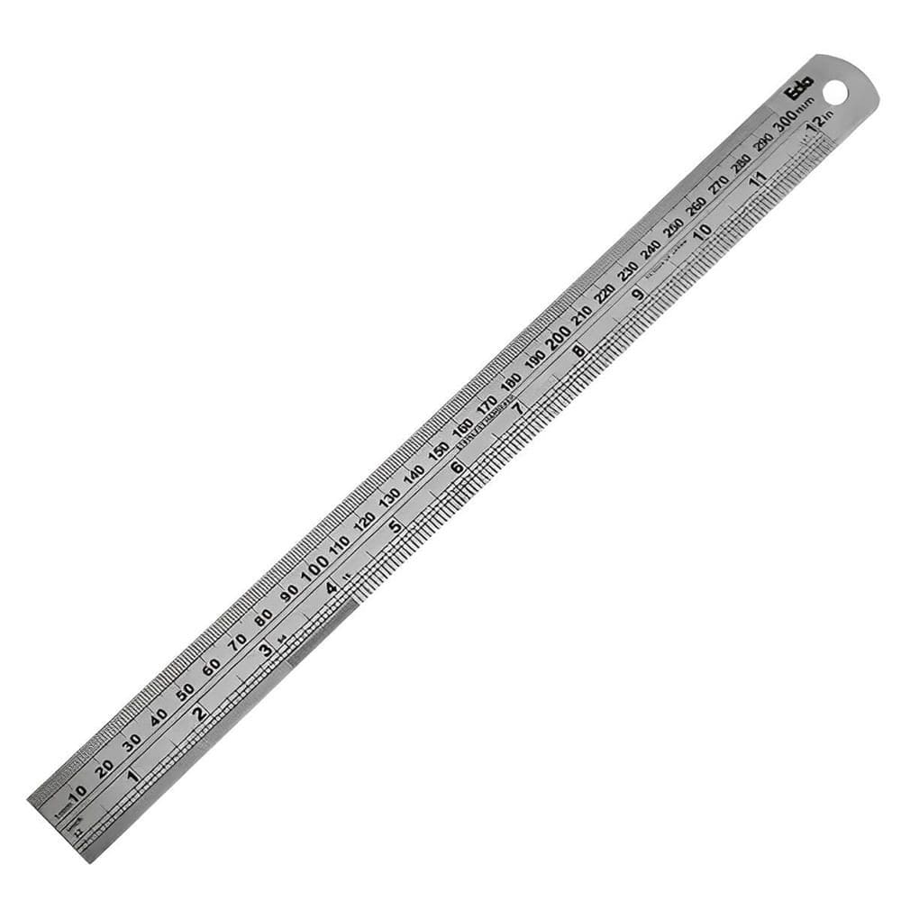 Régua de Aço Inox 12”” 30 cm - 2JH - EDA