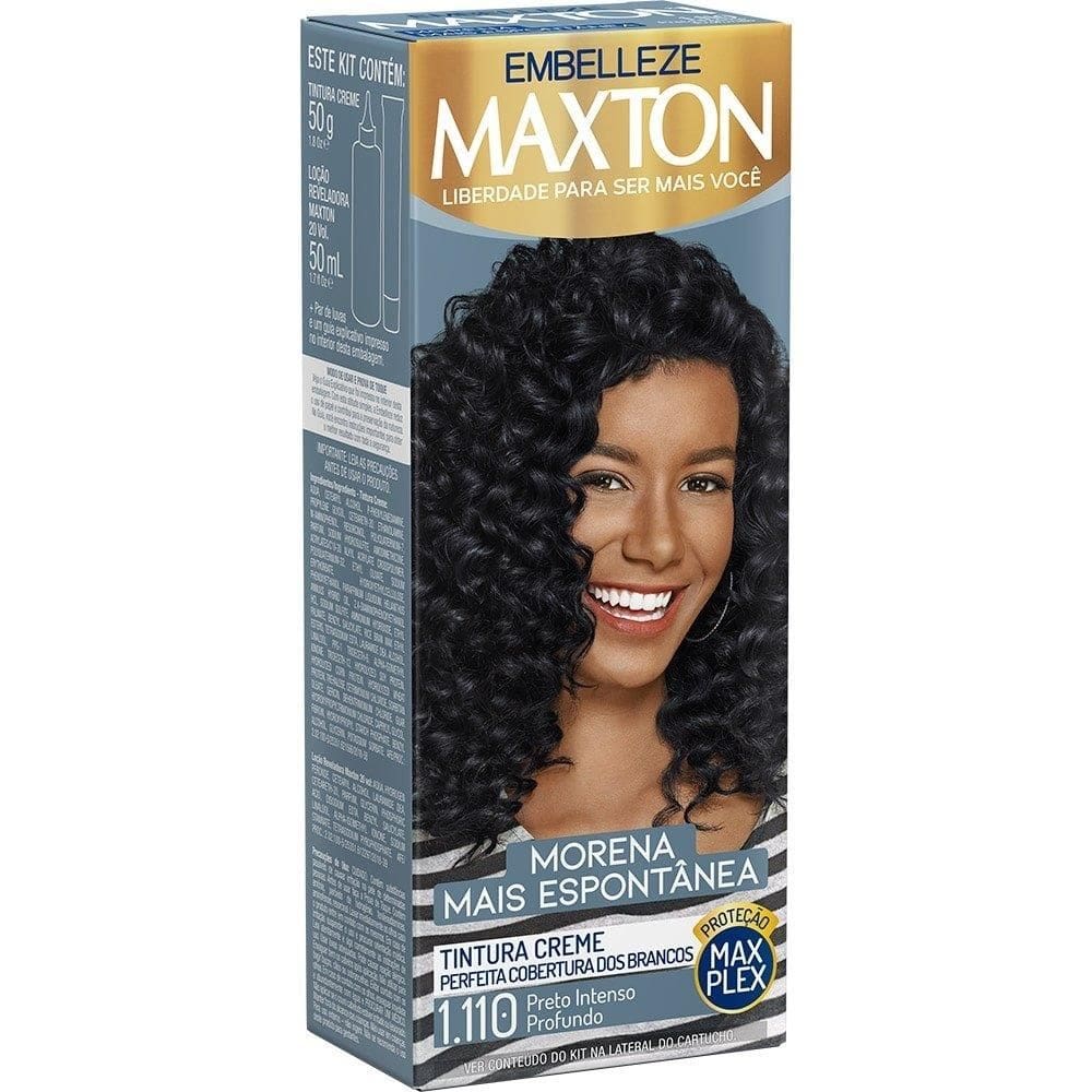 Tintura Maxton Kit Pratico 1.110 Preto Intenso