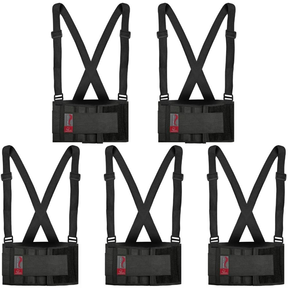 Kit 5 Cinta Ergonômica Lombar Para Proteção da Coluna Postural EPI Segurança Steelflex