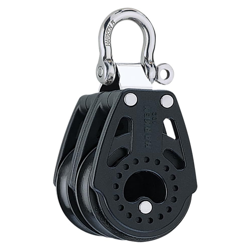 Bloco de barco HARKEN Premium Sailing, polia dupla fixa em carbono de 40 mm