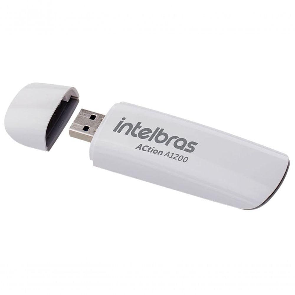 Adaptador Wireless Usb Intelbras Inet 4710018 Action A1200 3.0 Dual Band 1200mbps