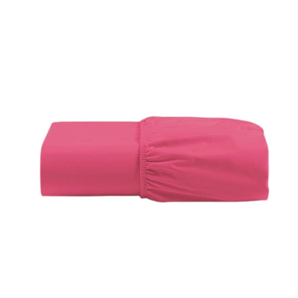 Lençol Cama Queen Elástico Microfibra Super Macio - Rosa