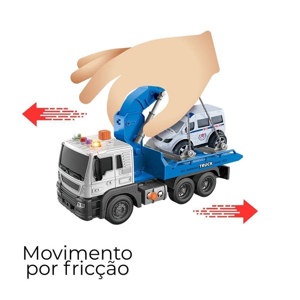 Carro Caminhão De Reboque Serviços A Fricção Com Luz E Som