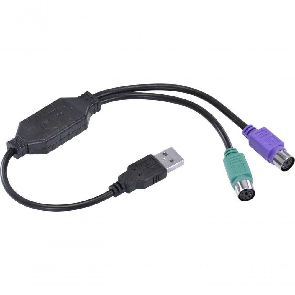 Cabo Adaptador Ps2 Femea X Usb Macho 30 Cm - Usbps-2