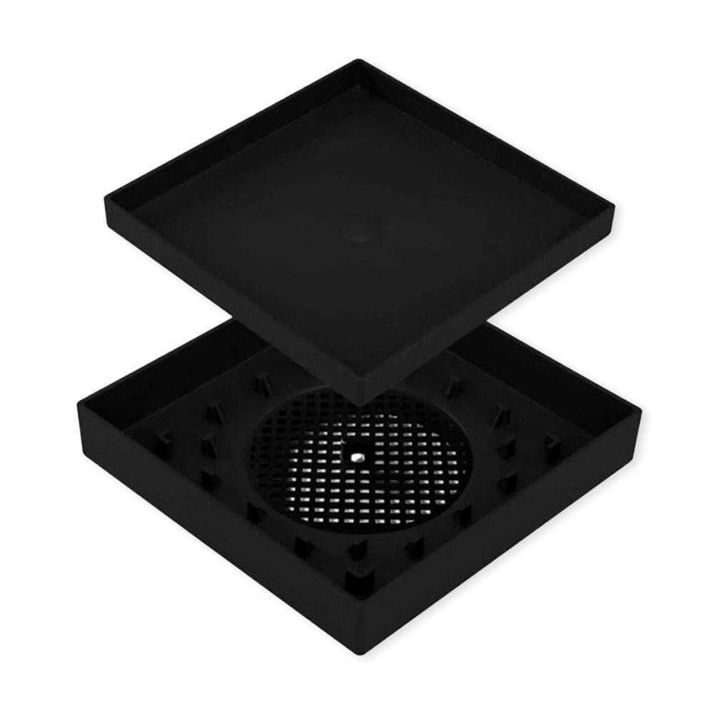 Ralo Oculto 15x15 Seca Piso/porcelanato Inteligente Preto