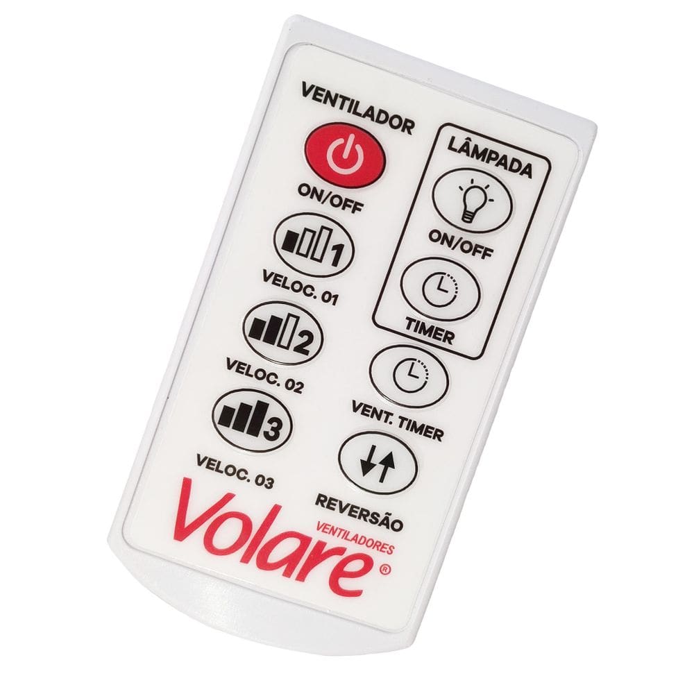 Controle Remoto Ventilador Teto Volare Ventax 110V