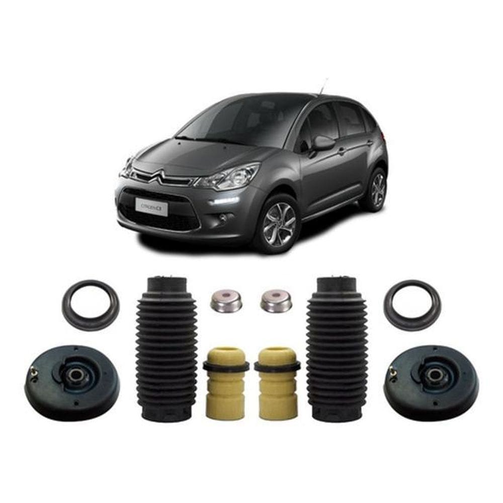 Par Kit Batente Amortecedor Dianteiro Citroen C3 2019 2020