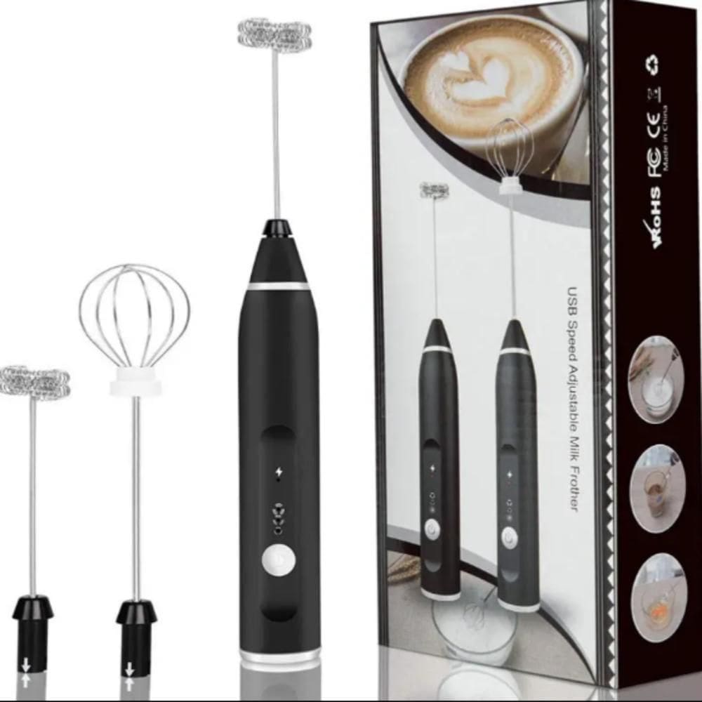 Kit Batedeira Mini Mixer Eletrico Misturador 2 Em 1 Portatil Sem Fio Recarregavel Multiuso Espumador