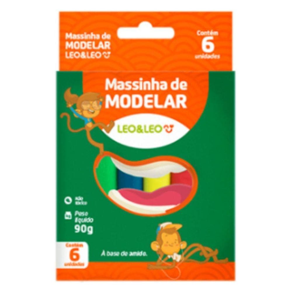 Massa De Modelar 90G 6 Cores - Leo & Leo