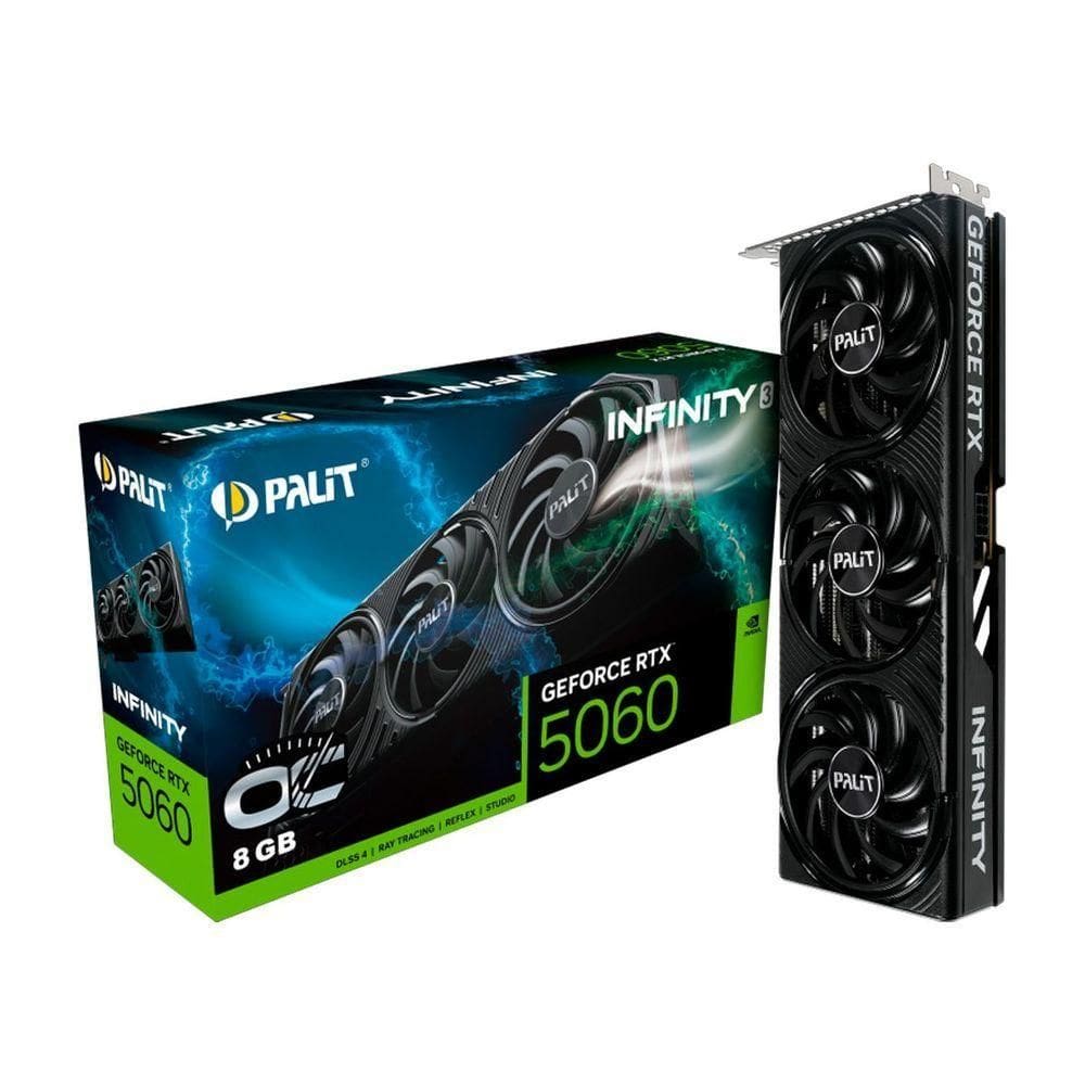 Placa De Video Palit Geforce Rtx 5060 8gb Oc 128bits Gddr7 Infinity 3 Ne75060t19p1-gb2063s