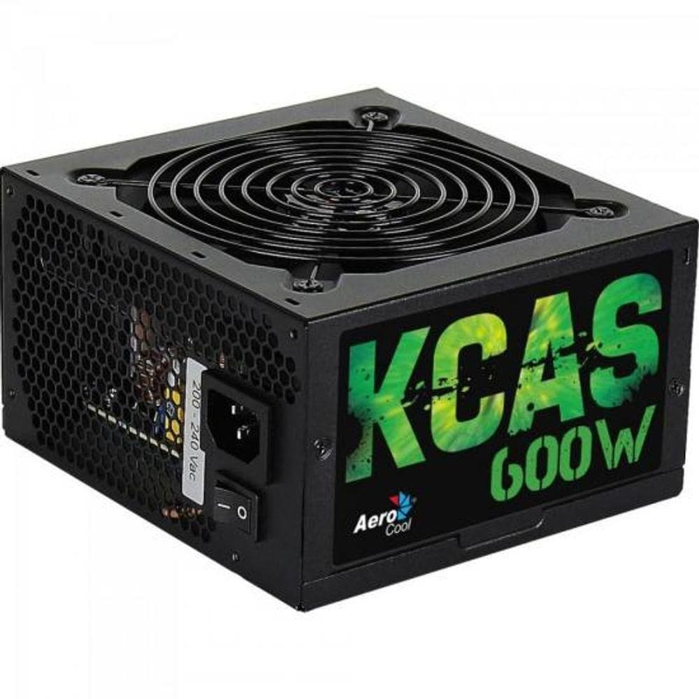 Fonte Atx Kcas 600w 80 Plus Bronze Pfc Ativo Aerocool