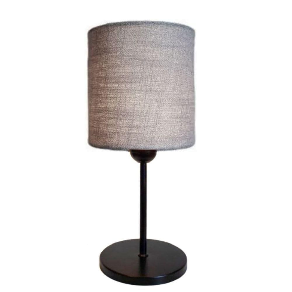 Abajur De Cabeceira Md-2010pr Cúpula Em Tecido Cinza