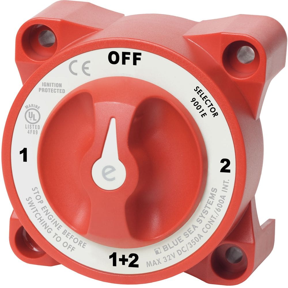 Seletor de interruptor de bateria Blue Sea 9001e E-series