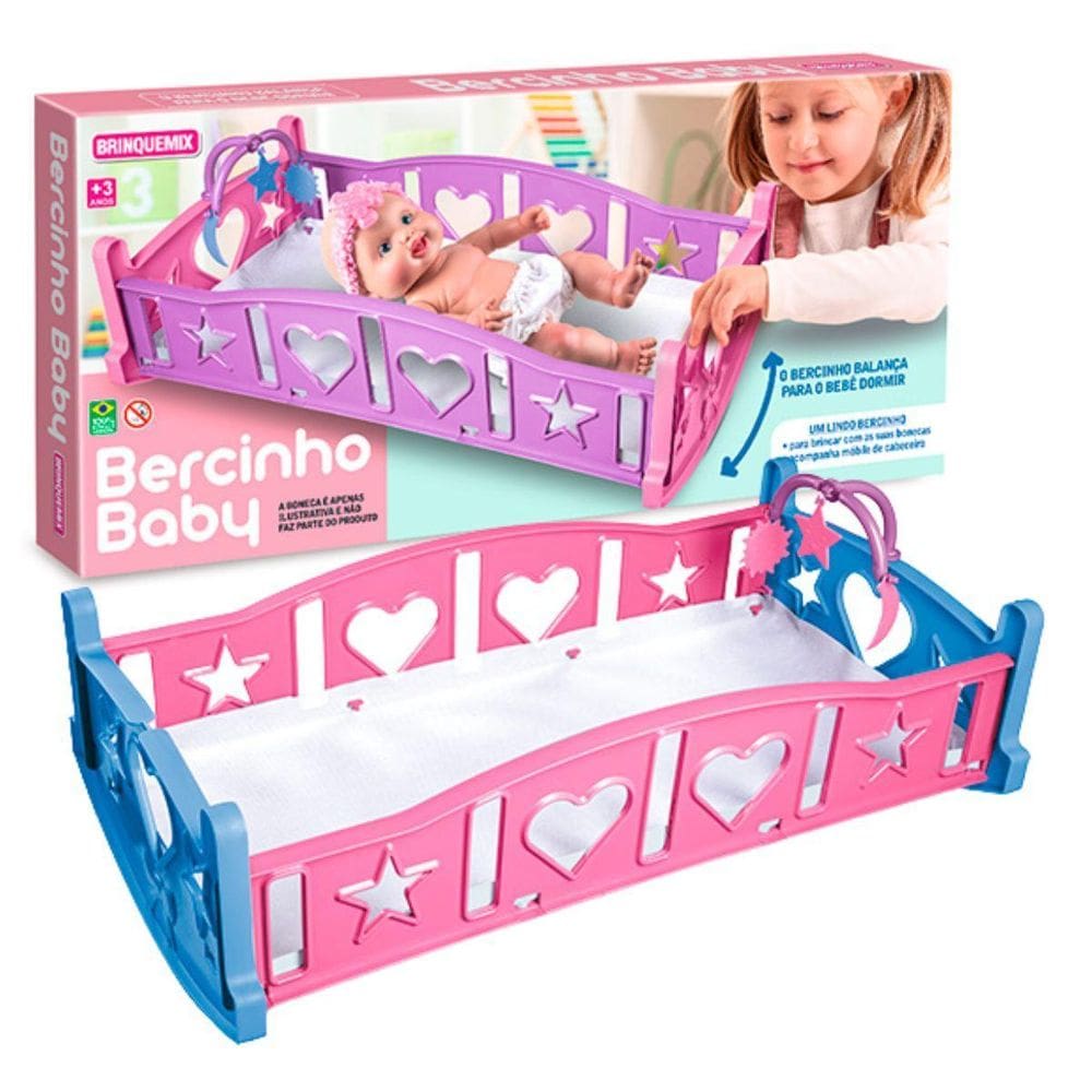 Brinquedo Bercinho Baby Para Boneca 1035 - Brinquemix