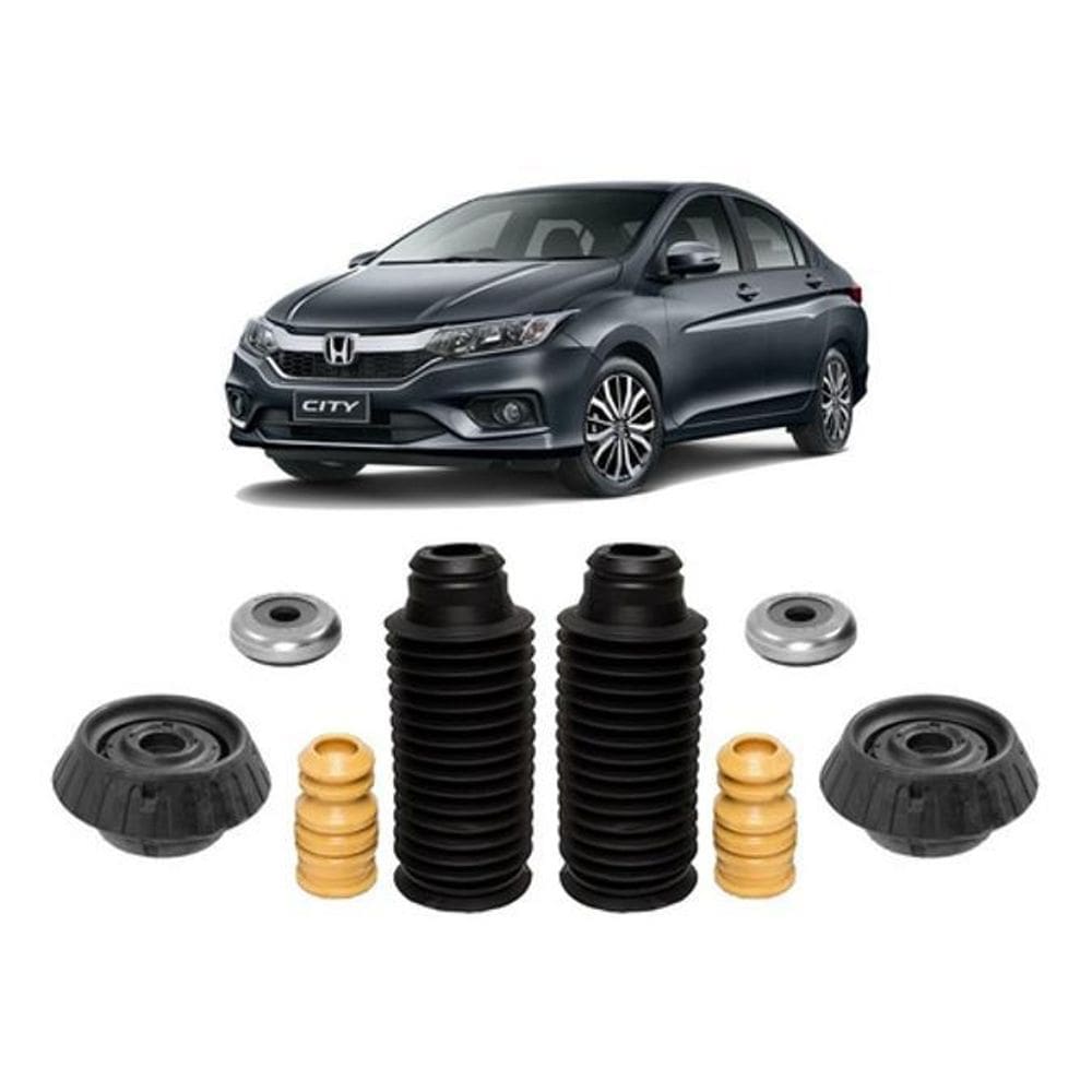 2 Kit Coxim Batente Dianteiro Honda City 2009 2010 2011 2012