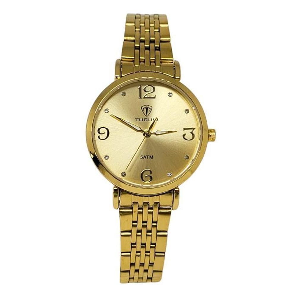 Relógio Feminino Relógio Tuguir Analógico Tg205 Dourado