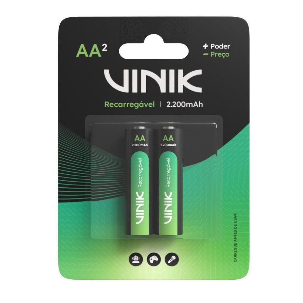 Pilha Recarregável Aa C-2 - 2200mah 1.2v - Vp2ab2r