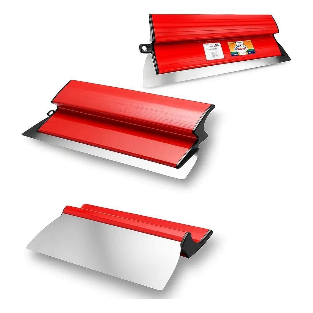 10X Desempenadeira Compel Inox 25 E 40Cm Para Massa Corrida