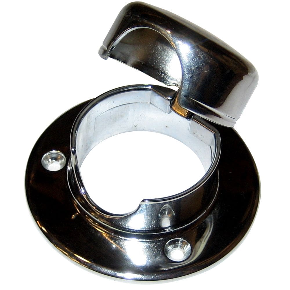 Tubo de convés de corda Perko, liga de zinco cromado, flange de 3,8 cm