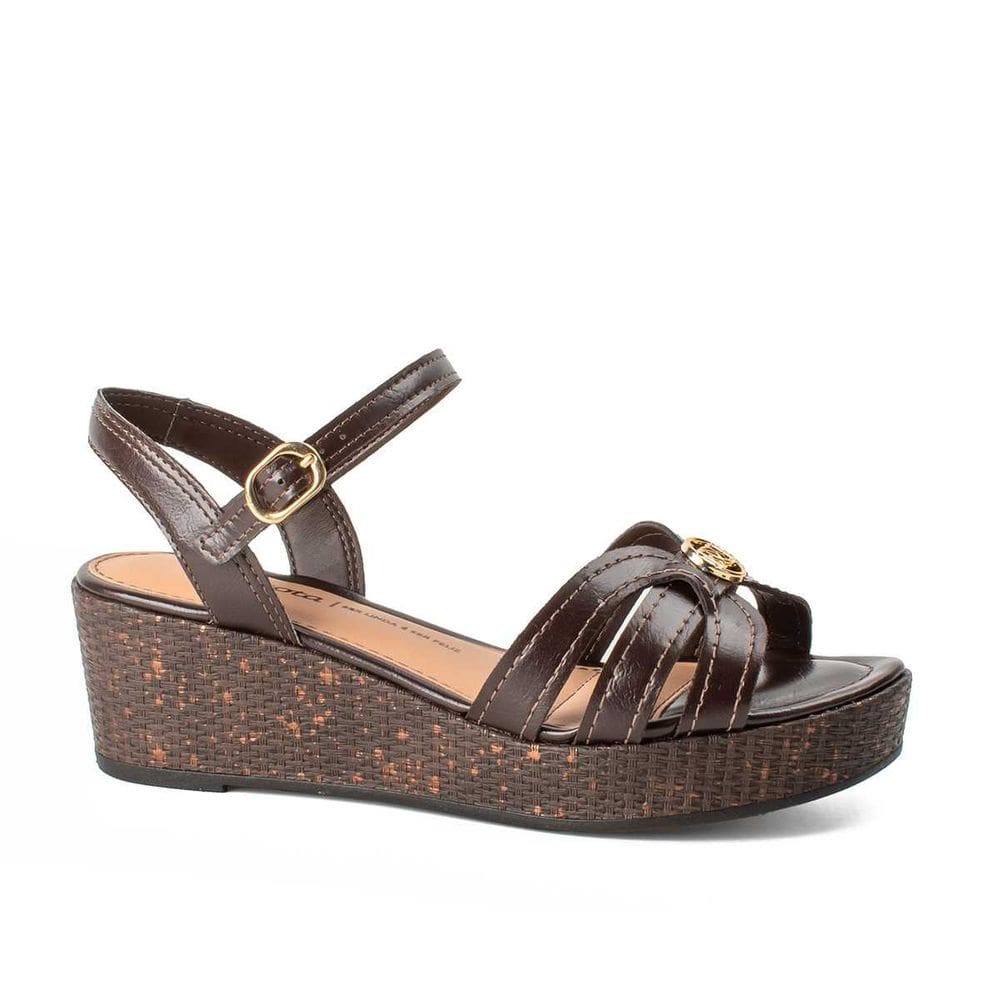 Sandália Feminina Dakota Anabela Tiras Cruzadas