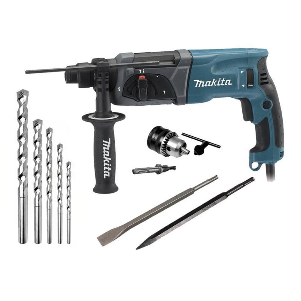 Martelete Comb Makita 800W Hr2470X18 Sem Maleta Brocas 220V